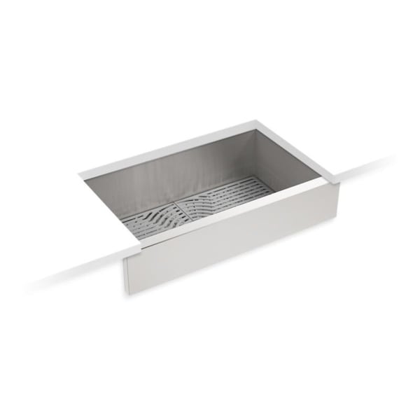 Under-Mount Sgl-Bowl Apron-Front Kitchen Sink W/ Access, 34"19-3/4"9.5"
